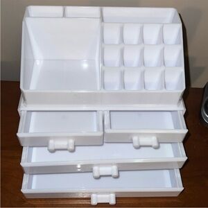 White Multi-Compartment Organizer - Makeup / Jewellery / Accessories (2 pieces)